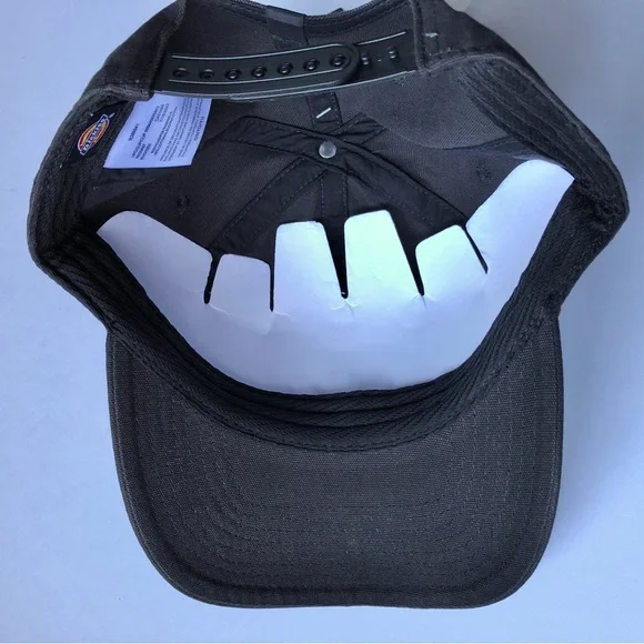 NEW DICKIES Cap Washed Canvas Hat Black Adjustable Snapback One Size Men’s - Picture 10 of 15